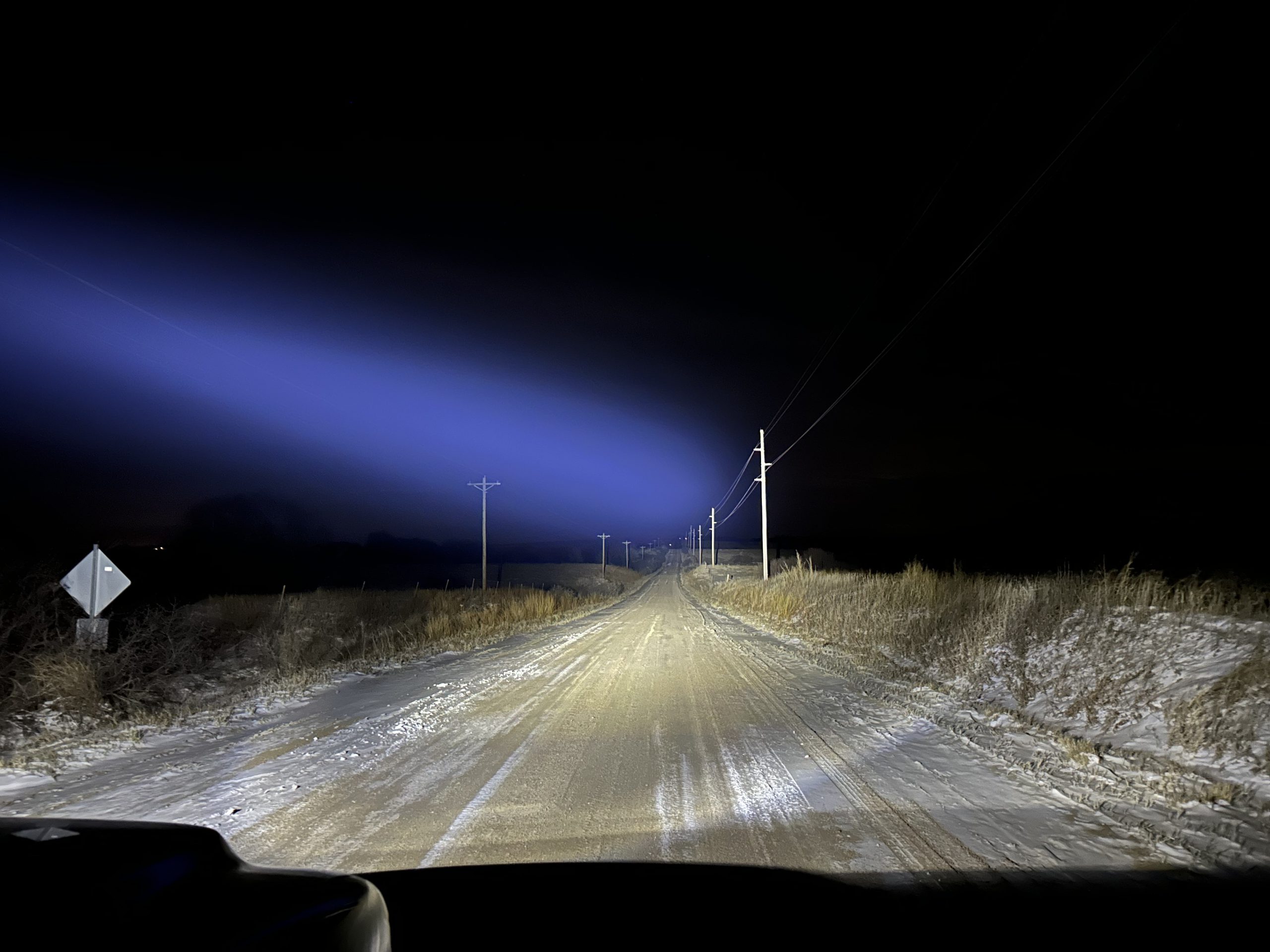 LED Hybrid light at night